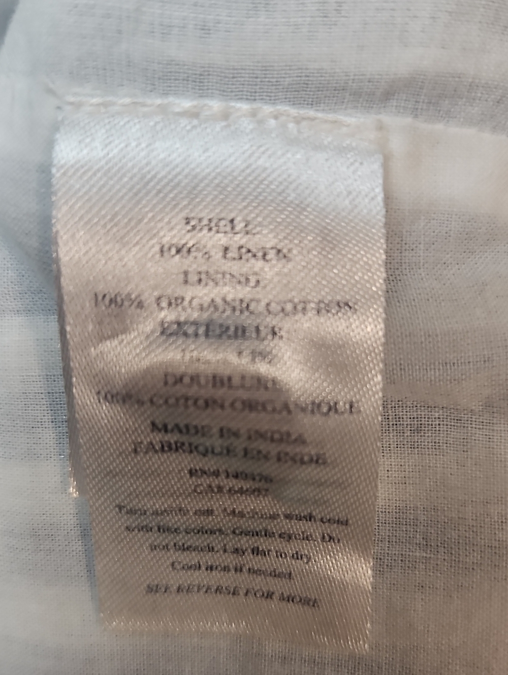 Faherty Whitley Linen Button Front Skirt Blue Low Tide Stripe Women's Large - Picture 6 of 14